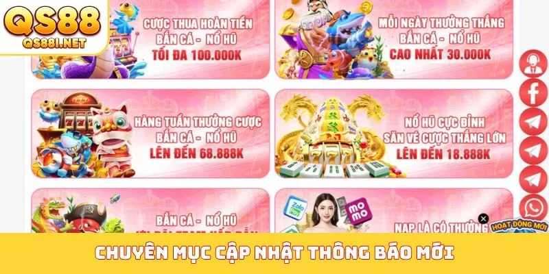 Chuyên mục cập nhật thông báo mới